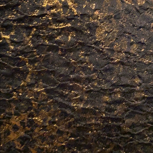 Apricot Gold Foil Bodycon Dress Metallic NWT - Picture 4 of 7